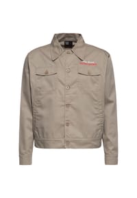 KING KEROSIN - Bikerjacke mit Rückenstickerei Motor Garage - sand