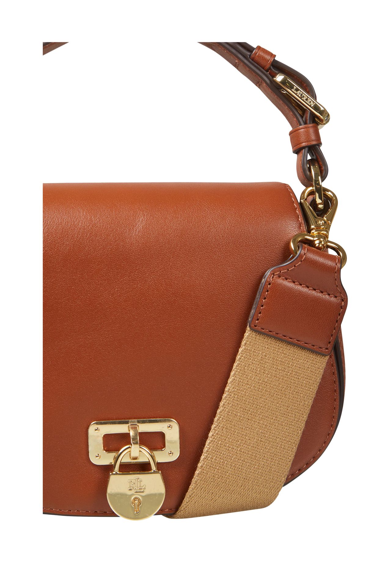 LAUREN RALPH LAUREN Umhängetasche, Magnetdruckknopf, Leder, für  