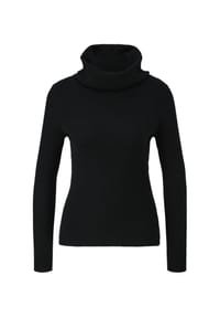 s.Oliver BLACK LABEL - Rollkragenpullover, Slim Fit, für Damen - 9999  GREY/BLACK