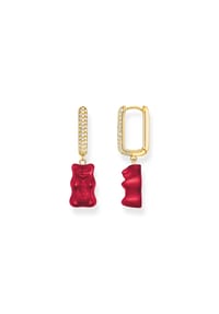 Thomas Sabo THOMAS SABO x HARIBO - Große Einzel-Creole mit Goldbär Rot - gelbgoldfarben
