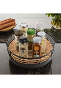 Cheffinger Drehbarer Bambus Organizer  360 Drehteller fr Bad, Kche &  mehr | GALERIA