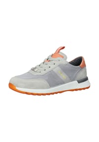 ara® - Veloursleder/Textil Sneaker - Grau/Orange
