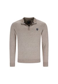 hajo - Pullover Jaspé Strickpullover Troyer - beige