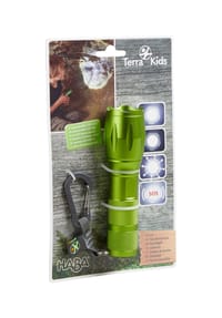HABA - Taschenlampe "Terra Kids", 4 Leuchtmodi, für Kinder - GRÜN