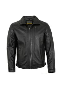 redpoint - Herren Lederjacke Lammnappa schwarz - schwarz