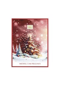 LAUENSTEIN CONFISERIE - Kalender Weihnachtsbaum "Rot" Trüffel und Pralinen 300g - 