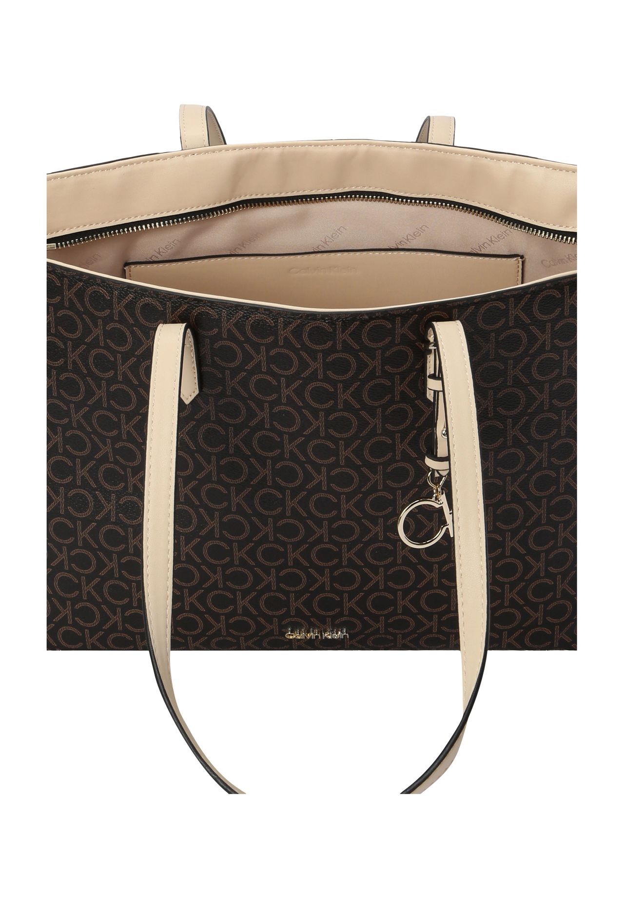 Calvin Klein CK MUST Shopper, Lederoptik, Emblem, Anhänger, für  