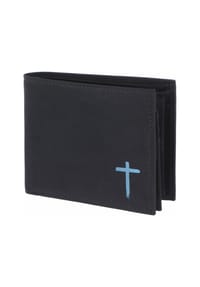 oxmox® New Cryptan - New Cryptan Geldbörse RFID Schutz 12 cm - schwarz-circle bloom cyan