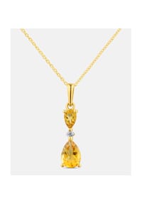 Diamant L'eternel - Kette mit Anhänger, mit Citrin, 375 Gelbgold - gold