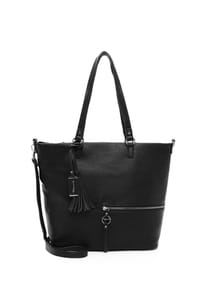 Tamaris - NELE Shopper, Reißverschluss, Anhänger, für Damen - 100 BLACK