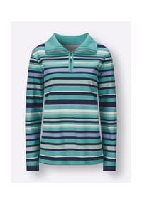 SIEH AN! - Sweatshirt - marine-malve-geringelt
