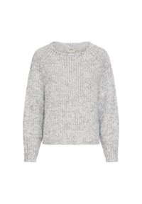 camel active - Strickpullover mit weiten Ärmeln - Grau