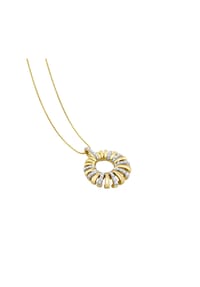 MONCARA - Damen Anhänger mit Kette, 585er Gold, 45 Diamanten zus. ca. 0,50 Karat - Gelbgold