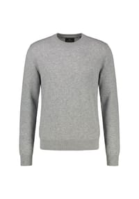 LERROS - Dezent gestalteter Strickpullover aus weicher Merinowolle - PLATINUM GREY MELANGE