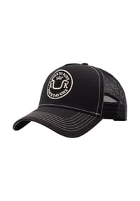 KING KEROSIN - Trucker Cap Runde Stickerei mit Motorradlenker und bedruckte Schirmunterseite Born To Ride - schwarz