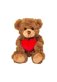 HERMANN Teddy COLLECTION® - Plüsch Kuscheltier Teddy "Herz", 20 cm - BRAUN