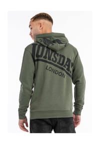 LONSDALE™ - Herren Kapuzensweatshirt normale Passform MAYWICK - Olive/Black