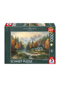 Schmidt - Bilderpuzzle "Herbstabend am See", 1000 Teile - 
