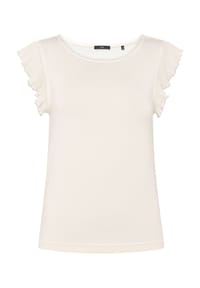 zero - T-Shirt Rüschen mit Perlen - Eggnog