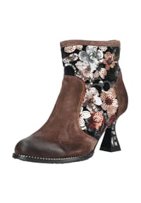 LAURA VITA® - Leder/Textil Stiefelette - Schoko