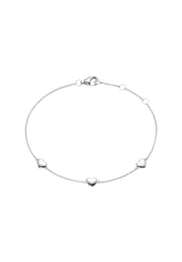 SMART JEWEL® - Armband Zwischenteile in Herzform, Silber 925 - gold