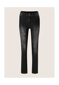 MADELEINE - Slim-Jeans mit Strassdekor - black denim