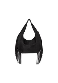 TOM TAILOR DEYANIRA - Schultertasche, Fransen, für Damen - BLACK