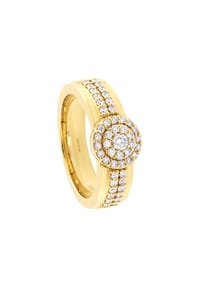 MONCARA - Damen Ring, 585er Gold, 50 Diamanten zus. ca. 0,60 Karat - Gelbgold