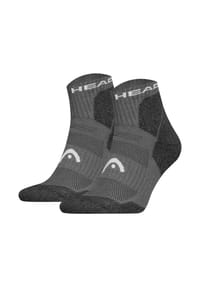 HEAD® - Quarter-Wandersocken, 2er Pack - Hiking All Climates Quarter 2P, Sportsocken, Logo - Grau