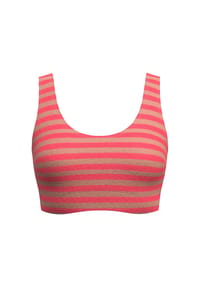 CALIDA - Damen Bustier aus Terry Lounge Stripe - timeless taupe