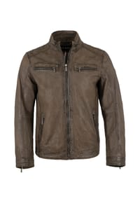 JILANI - Herren Lederjacke Lammleder taupe - taupe