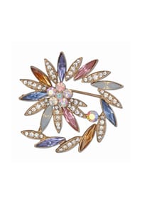 Steuer Modeschmuck - Brosche Metall - gelb