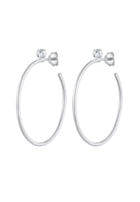 elli. PREMIUM - Ohrringe Creolen Stecker 925 Silber, Mit Kristallen Von Swarovski® - Silber