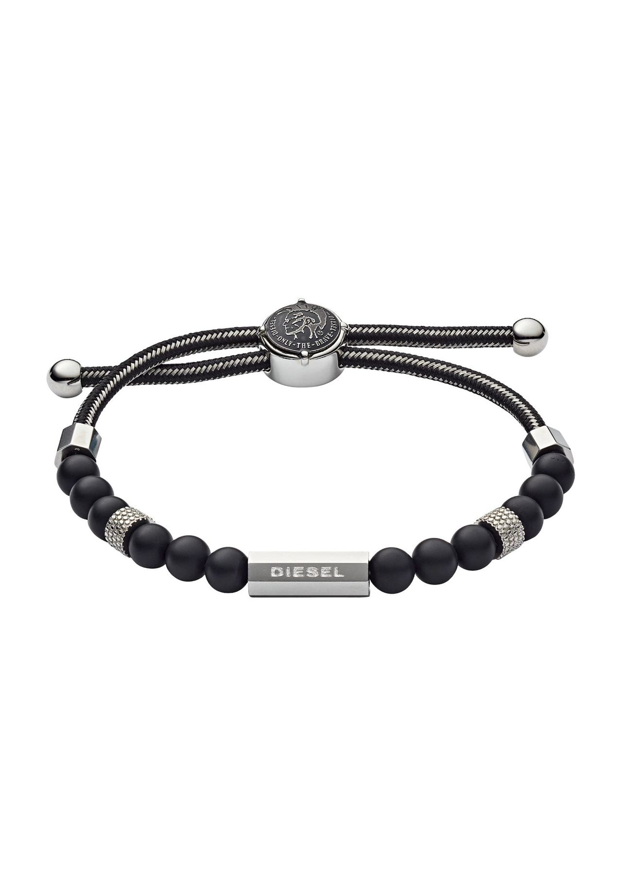Diesel® Herren Armband, Edelstahl Mit Achat, Schwarz