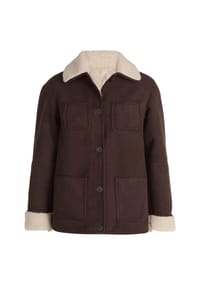 zero - Casual-Jacke mit aufgesetzten Taschen - Patch Brown/Beige