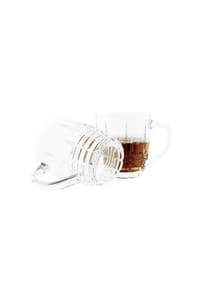 ALMINA® - Almina Mira 6er-Gläser Set mit Henkel Teeglas Kaffeeglas Transparent - Transparent OneSize