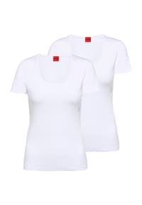 HUGO - Unterhemd, 2er-Pack, Rundhals-Ausschnitt, für Damen - 001 BLACK