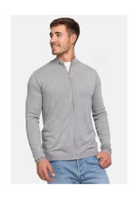 JEFF - Strickjacke Lauge - Charcoal Mix