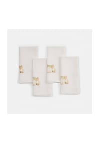 LOBERON - Serviette 4er Set Florrien leinen/bunt - 