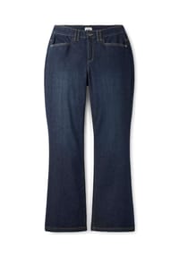 sheego - Bootcut-Jeans - dark blue denim
