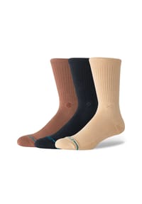 STANCE - Unisex Socken 3er Pack - Icon, Logo, Basic, Crew Socken - Grau/Blau/Weiß