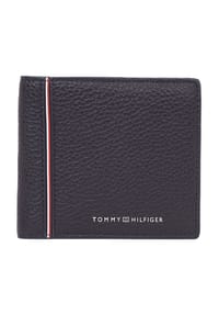 TOMMY HILFIGER - CORP Brieftasche, Leder, Emblem - BDS BLACK