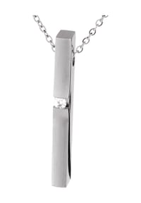 ERNSTES DESIGN - Damen Anhänger, Edelstahl mit 1 Brillant, ca. 0,035 Karat - SILBER