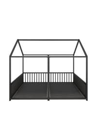 KOMHTOM - Hausbett 90x200cm in Schwarz, Doppelbett Design - Schwarz