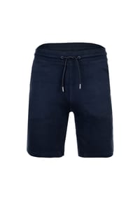U.S. POLO ASSN. - Herren Sweatshort - Diagonal Fleece Carbon Finish, Baumwolle, einfarbig - Dunkelblau