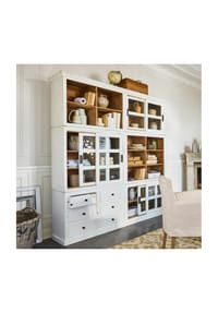 LOBERON - Schrank Dubberly antikweiß/antikbraun - antikweiß/antikbraun