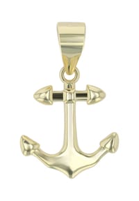 Adelia's - Adelia's stilvoller Anker Anhänger aus 925 Sterling Silber - Gold