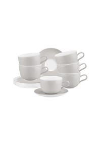 Seltmann Weiden Milchkaffeetassen mit Untertassen Liberty Pure Colors 380 ml 6er Set - LIBERTY PURE COLORS - beige