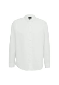 QS - Freizeithemd, Regular Fit, Langarm, Button-Down-Kragen, für Herren - 0100 WHITE