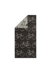 Cawö Handtücher Velo Edition Allover Fahrrad 6299 basalt - 73 - VELO - grau